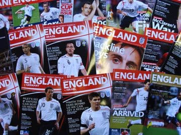 Bundle of 14 different ENGLAND HOME football programmes between 2006 and 2007