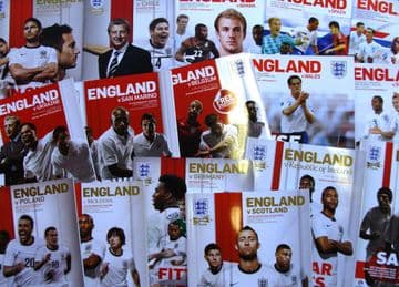 Bundle of 16 different ENGLAND HOME football programmes between 2014 and 2018