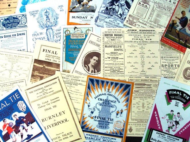 Collection of 21 different Reprint FA CUP FINAL football programmes 1882 - 1929