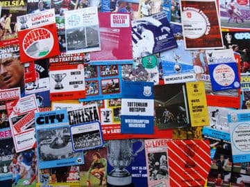 Collection of 70 different LEAGUE CUP SEMI FINAL football programmes 1960s to 2000's