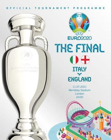 Euro 2020 Final England v Italy @ Wembley stadium - official match programme