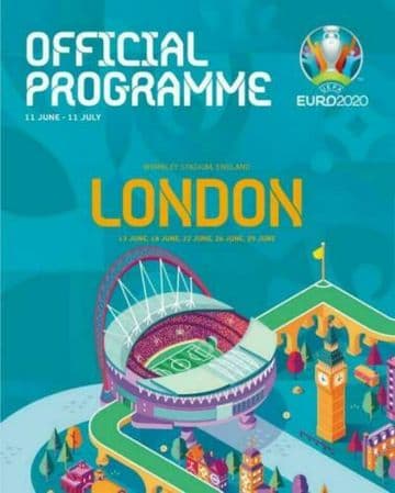 Euro 2020 - 'London edition' Tournament programme covering all England group games