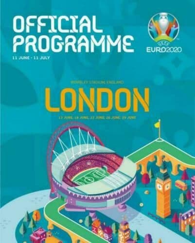 Euro 2020 - 'London edition' Tournament programme covering all England group games