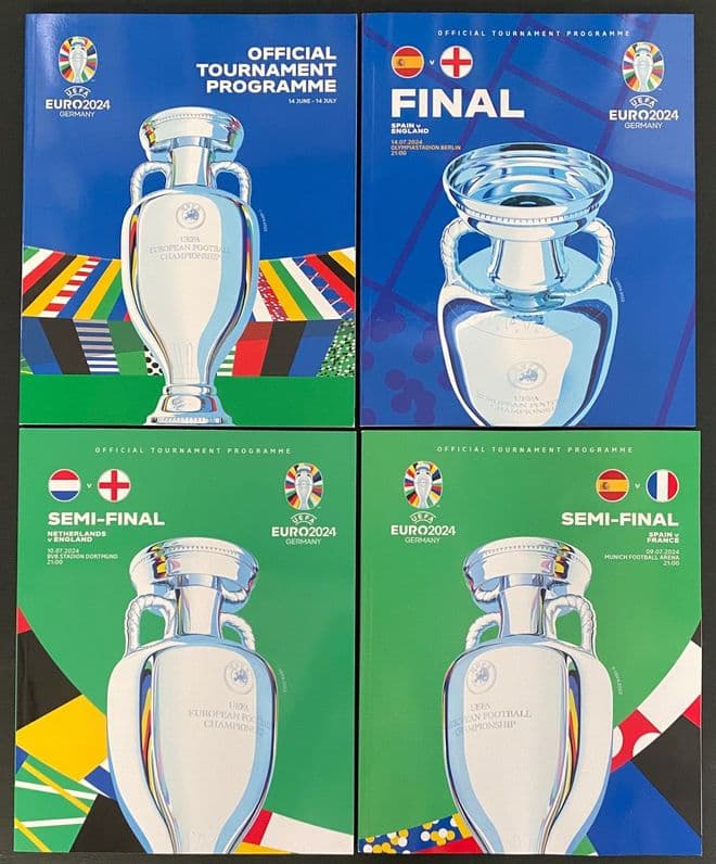 Euro 2024 - Complete set of all 4 official programmes for the Tournament