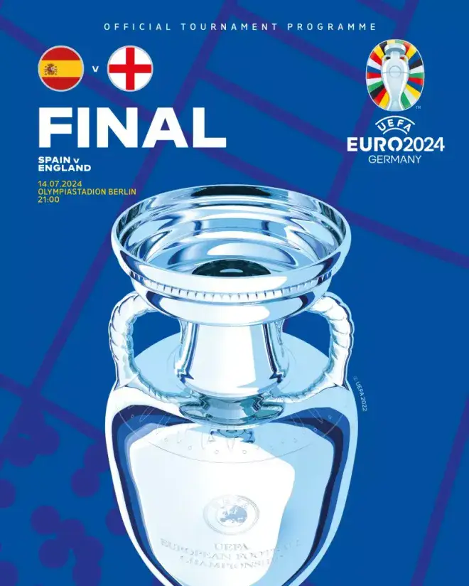 Euro 2024 Final England v Spain -  official match programme