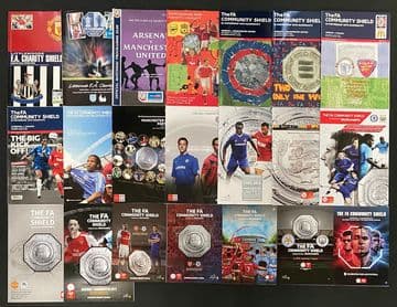 FA COMMUNITY SHIELD 1996 to 2022 - batch of 21 different football programmes