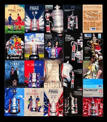 FA  CUP FINALS  2000 to 2026   batch of 20 different  football programmes