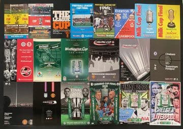 LEAGUE CUP FINALS 1973 to 2022 - batch of 20 different football programmes