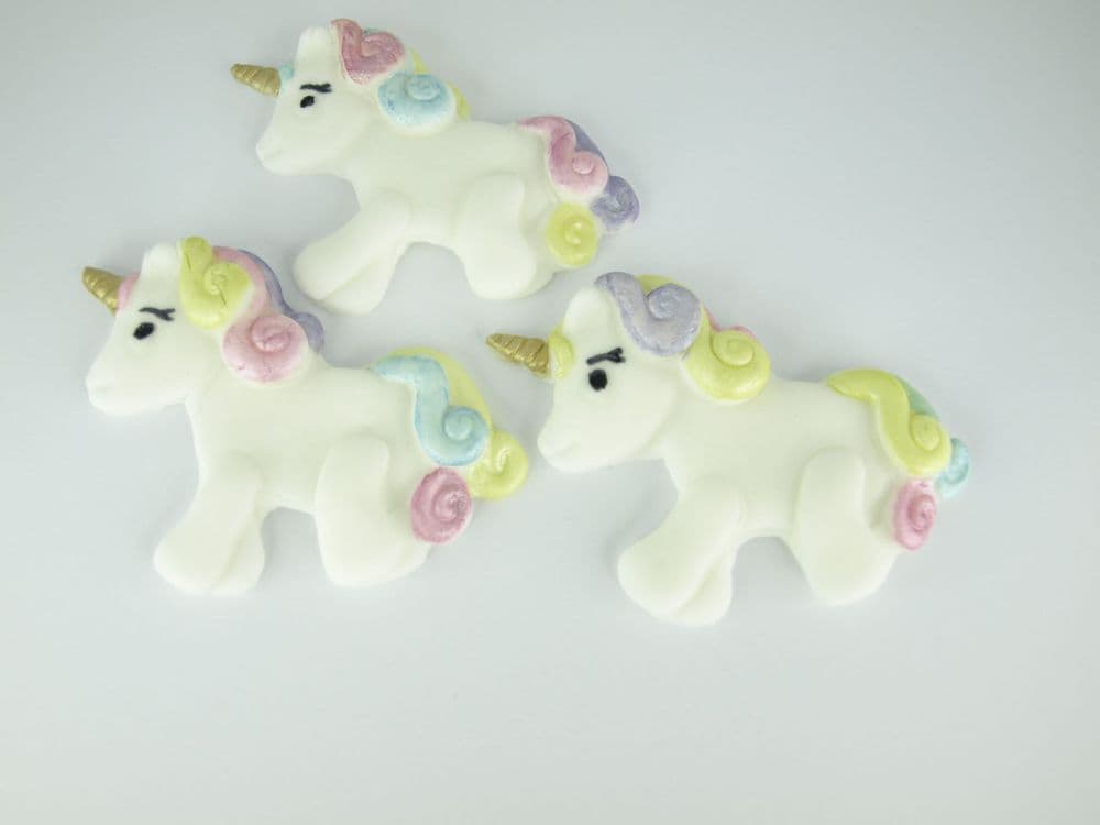 6x Edible Unicorn Fondant Cupcake Toppers Princess Party Cake Toppers Decorations Rainbow 6x Edible Unicorn Fondant Cupcake Toppers Princess Party Cake Toppers Decorations Rainbow