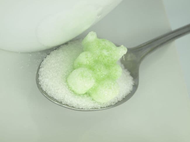 Rainbow Cake Toppers 15x Teddy Bear Shaped Sugar Cubes - Green