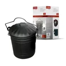 ash bucket with attached lid