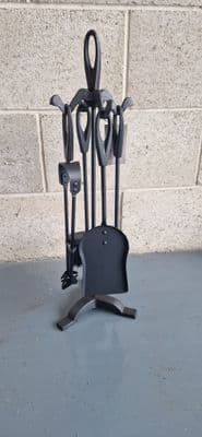 Cage handled all black companion set