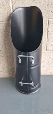 Large black hod with nickel handles