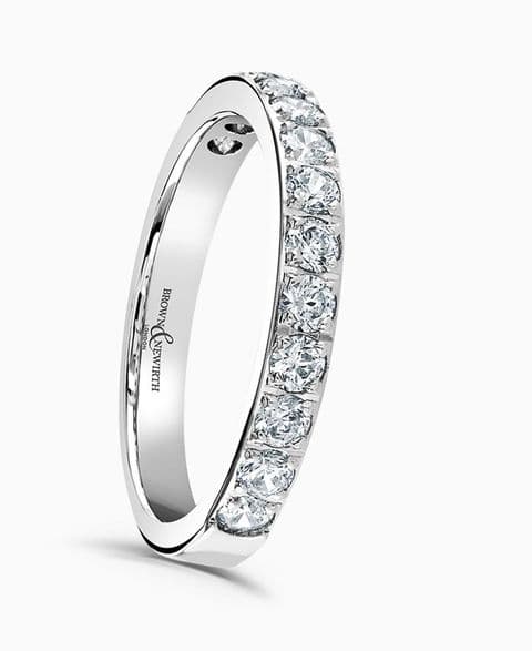0.25ct diamonds 50% Set Half Eternity Ring (2.30mm width) HET205