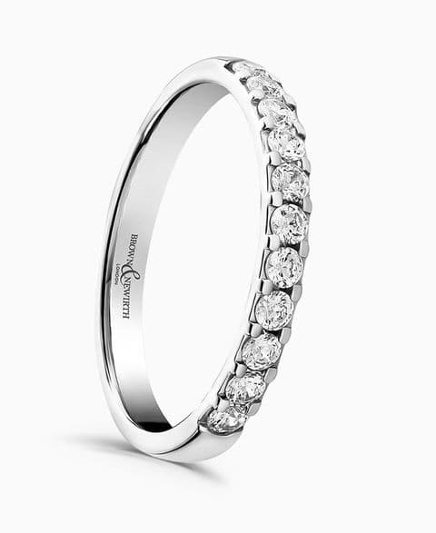 0.40ct Claw Set Diamond Eternity Ring with 33% Coverage (2.50mm width) HET453