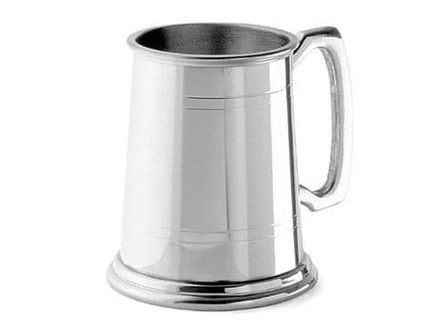 1 Pint Tankard, Polished with Lines