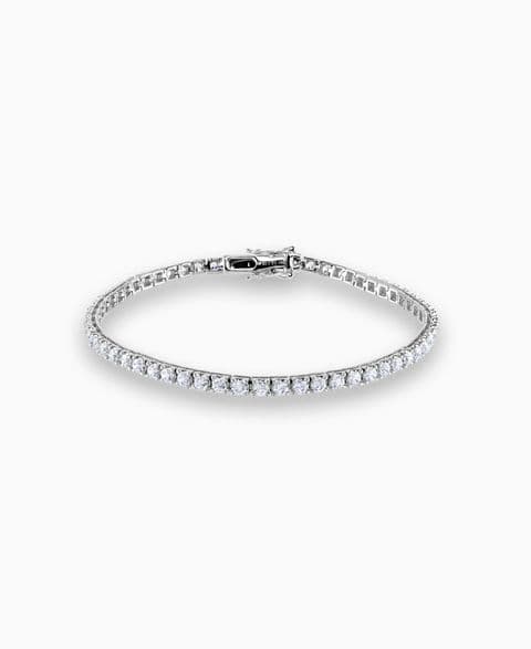 9ct White Gold Diamond Tennis Bracelets by Brown & Newirth