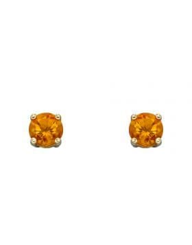 9ct Yellow Gold November Birthstone 4mm Stud Earrings