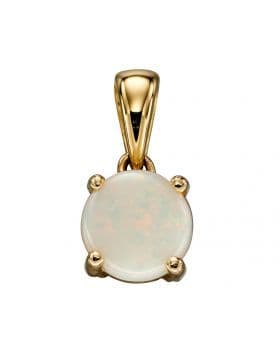 9ct Yellow Gold October Birthstone Pendant & 18