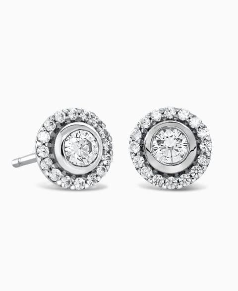 Aiyla Diamond Halo Stud Earrings by Brown & Newirth
