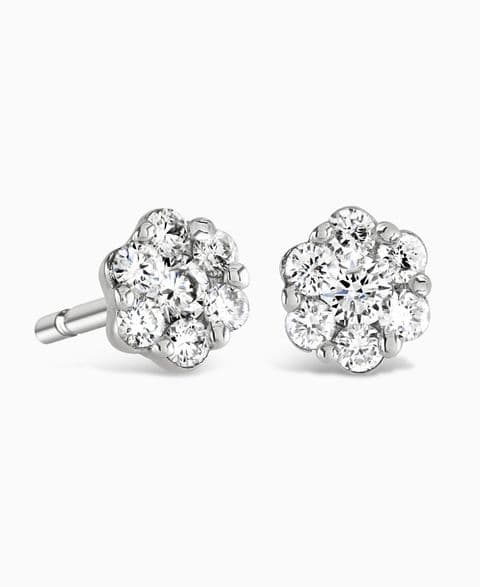 Bella Diamond Cluster Stud Earrings by Brown & Newirth