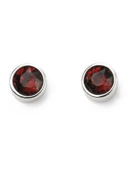 Birthstone Silver Stud Earrings - January