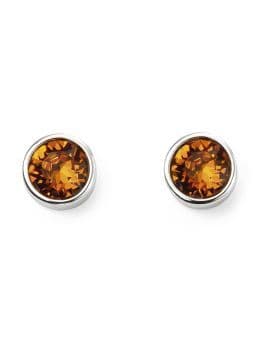 Birthstone Silver Stud Earrings - November