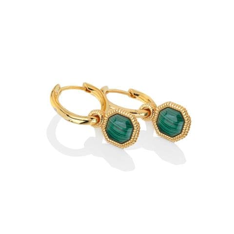 HOT DIAMONDS  - Revive Malachite Earrings DE676