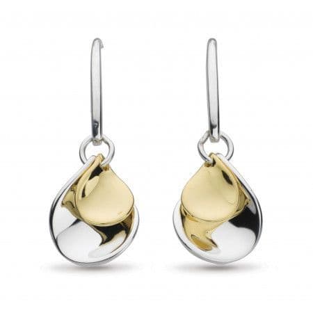 Kit Heath Blossom Enchanted Double Petal Gold Plate Drop Earrings