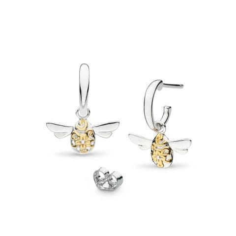 Kit Heath, Blossom Flyte Honey Bee Hoop Drop Earrings