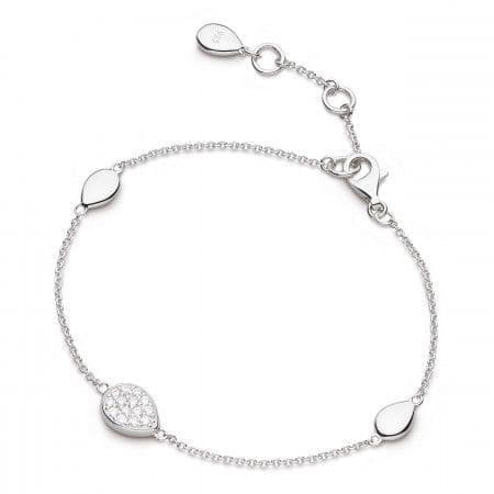 Kit Heath Coast Pebble Glisten CZ Pavé Station Bracelet