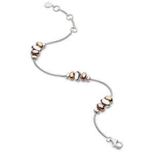 Kit Heath Coast Tumble Trio Station Gold, Rose Gold Bracelet