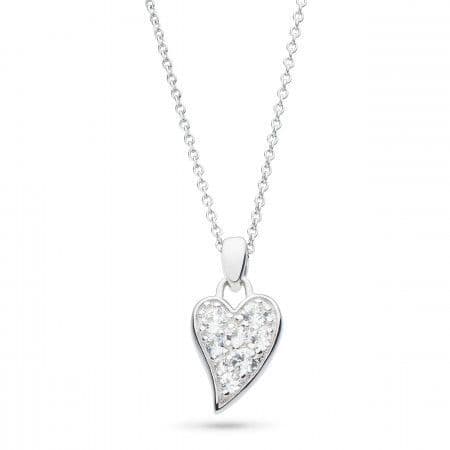 Kit Heath Desire Precious White Topaz Small Heart Necklace