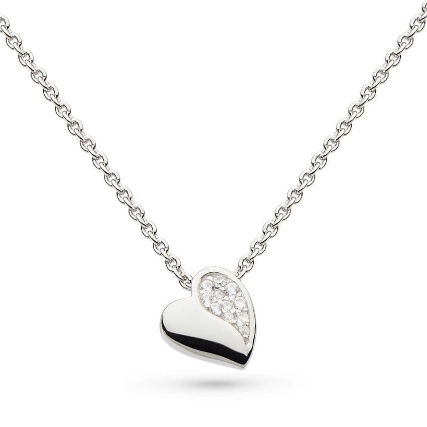 Kit Heath Miniature Sweet Heart Sparkle Pavé Necklace