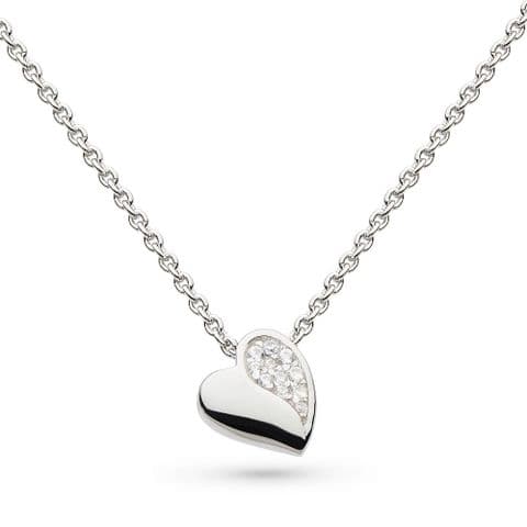 Kit Heath Miniature Sweet Heart Sparkle Pavé Necklace