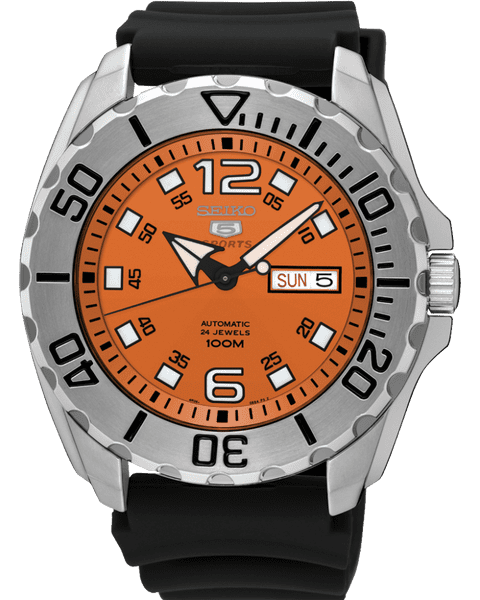 SRPB39K1 Orange Monster Auto With Rubber Buckle Strap