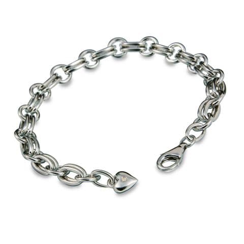 Statement Silver Charm Bracelet DL071