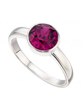 Sterling Silver Birthstone Ring - February