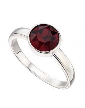 Sterling Silver Birthstone Ring - January