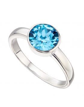 Sterling Silver Birthstone Ring - March