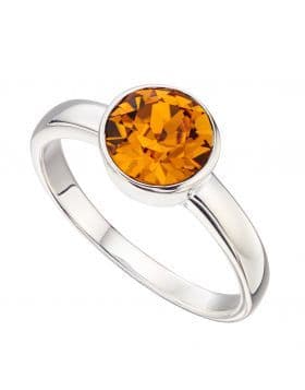 Sterling Silver Birthstone Ring - November