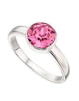 Sterling Silver Birthstone Ring - October