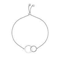 Striking Circle Bracelet with White Topaz DL568