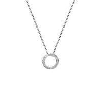 Striking Circle White Topaz Pendant DP661