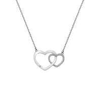 Striking Heart Necklace with White Topaz DN128