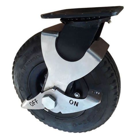 8 Inch Pneumatic Swivel Castor w/Brake HEAVY DUTY W-08 SCBRX HD