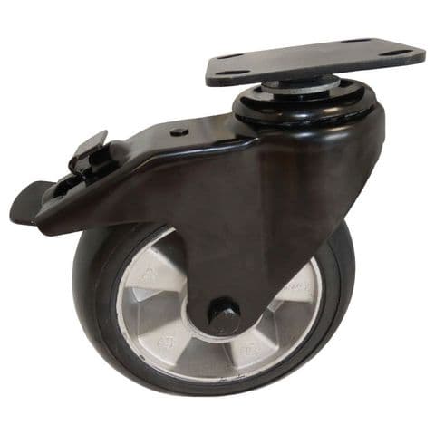 8 Inch Super Soft Wheel & Swivel Castor with EU Brake W-08 SCBRX PP