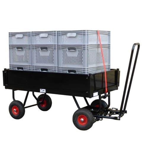 9 Euro-Container Braked Trailer Film Cart