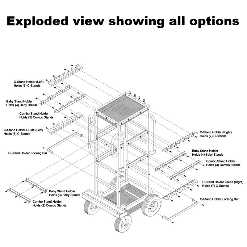 Backstage C-Stand Mini Cart GE-19 MINI Modular