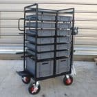 Euro-Crate and 8x C-Stand Trolley/Cart